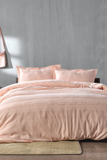 Doqu Home Carla Peach - Double Duvet Cover Set
