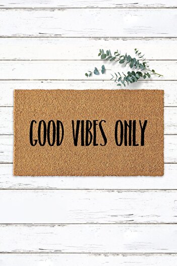 Paspas Yap Good Vibes Only For Home Koko Doormat Door Mat Decor Carpet Bristle Mat Home Mat