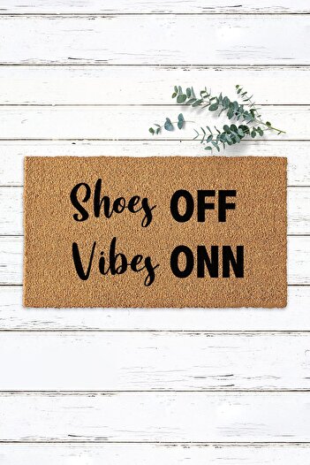 Paspas Yap Shoes Off Vibes Onn Door Front Home Koko Mat Decor Mat Exterior Door Mat