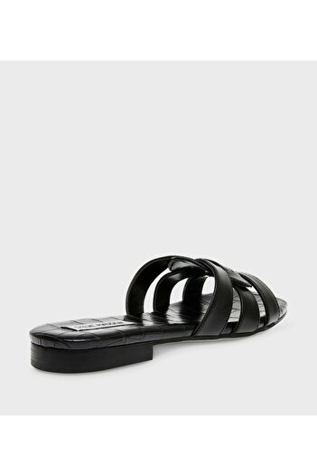 Steve Madden Black Multicolor Women's Flat Sandals Sandals