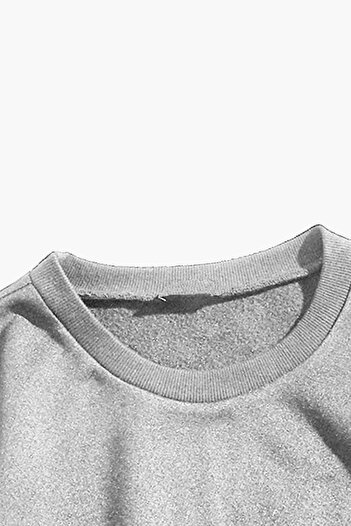 MODAGEN Unisex Gri Oversize Kırmızı Brooklyn Baskılı Sweatshirt