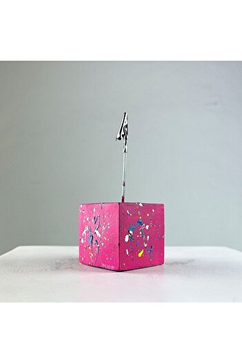 Melouro Fuchsia Cube Splash Note Holder