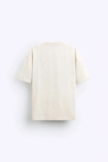 The Champ Clothing Ανδρικό μπλουζάκι μπεζ Oversize - Art Work Printed