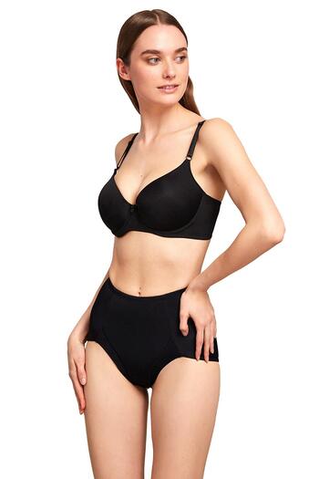 Kom Sonya Black Seamless Corset Panties