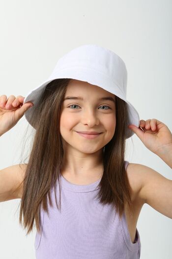 FELLMENS White Unisex Bucket Kids Hat