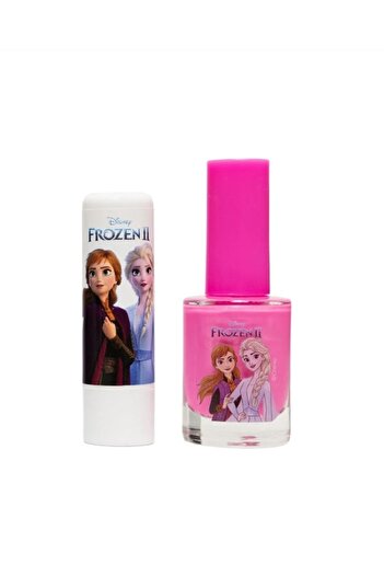 Disney Frozen Frozen Lisanslı Pembe Oje Ve Dudak Koruyucu Seti
