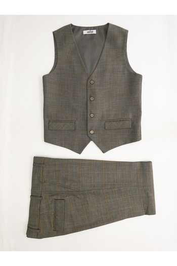 Micio Gray Boy's Vest and Pants Set