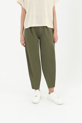 Puane Combed Cotton Women's Baggy Trousers - Elastic Waist 18167