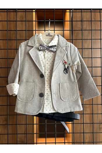 WEENY Gray Papylon Smoking Suit for Baby Boy anD ChilD - WeDDing Invitation