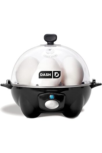 Dash Rapid Egg Cooker: 6 Egg Capacity, for Boiled, Poached, Scrambled or Omelettes, Auto Shut Off, Black