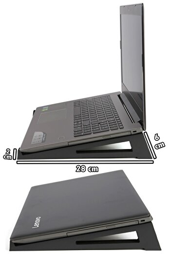 MH MiniHediye Wooden Laptop Holder Notebook Stand Macbook Riser 13" 14" 15" 16" 17"