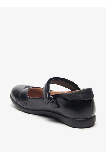 Flora Bella by Shoexpress Flora Bella Heart Detail Mary Jane School Shoes with Hook and Loop Closure