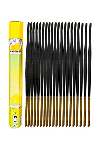 ENJOY SHOP Limon Lemon Aromalı Çubuk Tütsü 1 Paket Içi 20 Adet Bambu Çubuk Tütsü
