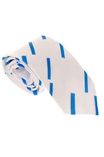 Exve Exclusive Blue Pattern Digital Printed Viscose Natural Italian Tie