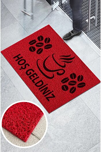 Paspas Yap Coffee Glass Logo Cafe Workplace Curly Doormat