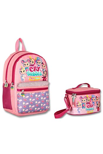 ÜMİT ÇANTA Fantasy Cry Babies - Girl's Glitter and Primary School Backpack Feeding Set