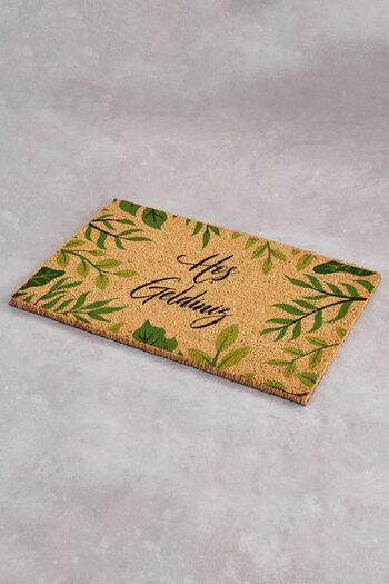 Paspas Yap Floral Patterned Door Mat Door Mat Koko Mat Bristle Mat Apartment Apartment Mat