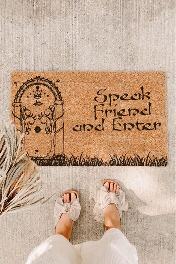 Paspas Yap Speak Friend And Enter The Lord Of The Rings Door Mat