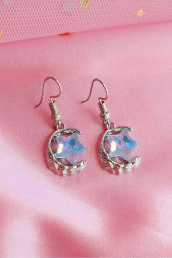 EFBUTİK Holographic Star Pattern Imported Earrings