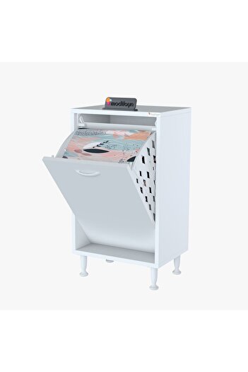 Modilayn Söke 45 X 75 X 32,5 Cm Kirli Çamaşır Sepetli Banyo Dolabı