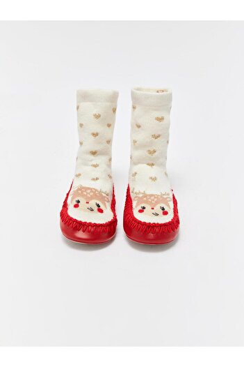 LC Waikiki New Year's Themed Home Socks for Baby Girl