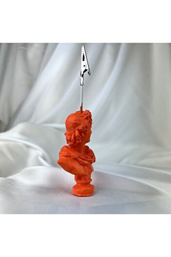 Melouro Orange Apollo Sculpture Note Holder, Photo Holder