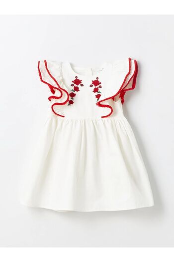 LC Waikiki LCW Baby - Embroidered Crew Neck Baby Girl Dress