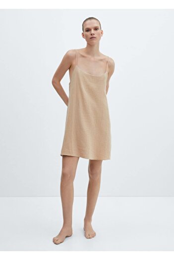 MANGO Woman Cotton Tulle Nightgown