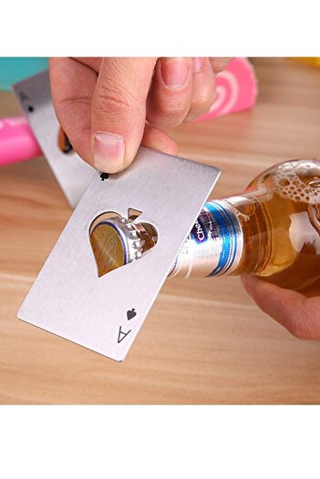 lovebox Stainless Steel Ace of Spades Decorative Bottle Opener 2 Pieces