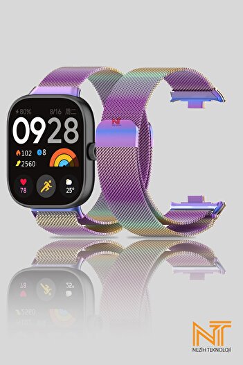 Nezih Case Xiaomi Redmi Watch 4 / 5 Compatible Milanes a Quality Mesh Braided Metal Cord