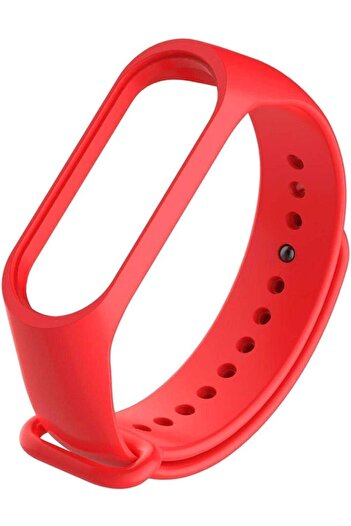 Nezih Case Xiaomi Mi Band 3/4 Akıllı Bileklik Silikon Kordon Kayış Kırmızı