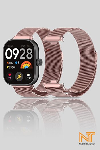 Nezih Case Xiaomi Redmi Watch 4 / 5 Compatible Milanes a Quality Mesh Braided Metal Cord