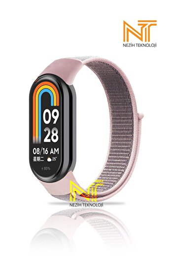 Nezih Case Xiaomi Mi Band 8 / 9 / 10 Compatible Straw Fabric Design Colorful Sports Band / Strap