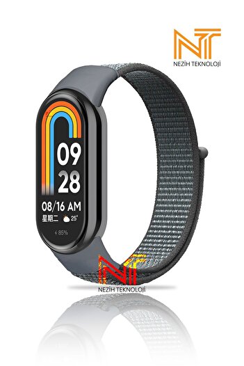 Nezih Case Xiaomi Mi Band 8 / 9 / 10 Compatible Straw Fabric Design Colorful Sports Band / Strap