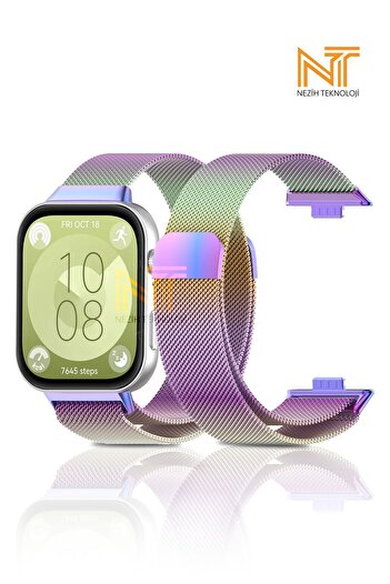 Nezih Case Huawei Watch Fit 3 / Fit 4 / Fit 4 Pro Compatible Milano Mesh Mesh Metal Magnet Practical Cord