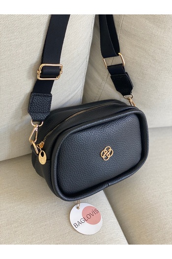 BAGLOVİS New Season - Alice Women's Shoulder Bag with Emblem on the Front