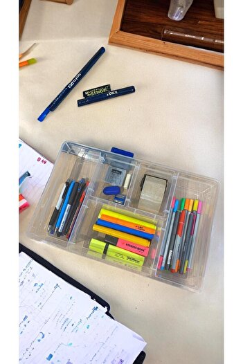 Bayev Nova 3 Compartments Drawer Organizer Office Tabletop Collector Box Pen Holder (Without Cover)