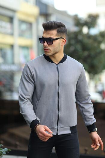 comstar Men's Slim Fit Nubuck Suede Unlined Lycra Water Repellent College Jacket
