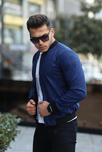 comstar Men's Slim Fit Nubuck Suede Unlined Lycra Water Repellent College Jacket