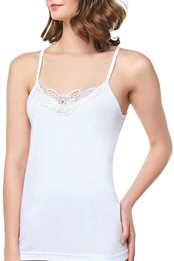 Seher White Thread Strap Ready Collar Undershirt 3 Pieces