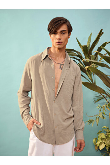 Mascln Sassafras By Styli Textured Relaxed Fit Shirt