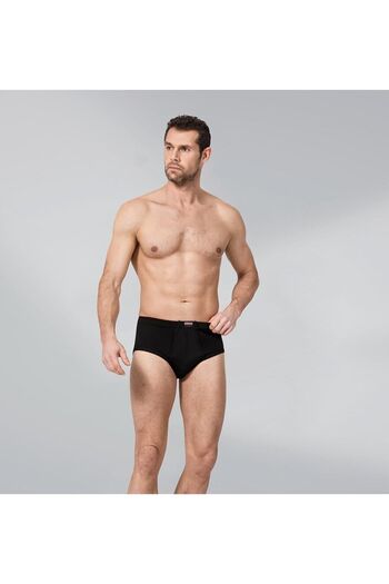 Namaldı 3 Pieces Black Color Banded Slip Panties
