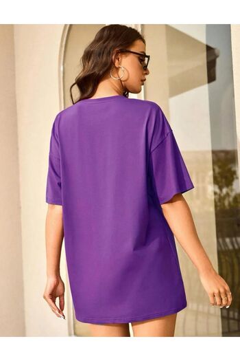 FAVORİST Μπλουζάκι Daisy Printed Summer Cotton Fabric Oversize Fit Tshirt