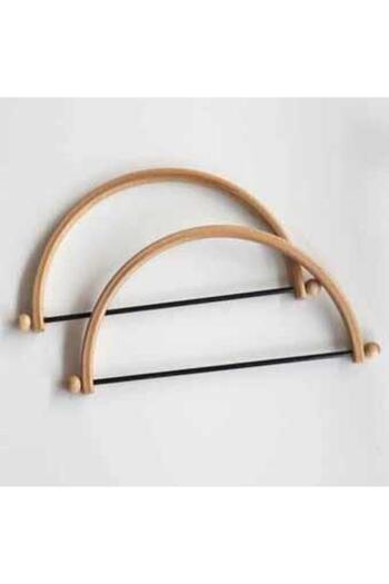 orhanucuzluk 12.5 X 8 cm Oval Half Bag - Wooden Handle