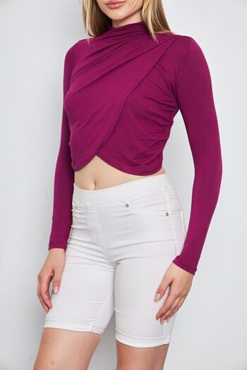 ESPİNA Women's Long Sleeve Flounce Blouse