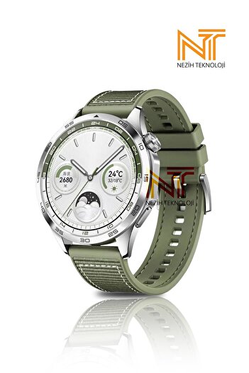 Nezih Case Huawei Watch Gt3 Se/Ultimate/Buds 46mm Uyumlu 22mm Orijinal Tasarım Silikon Kordon