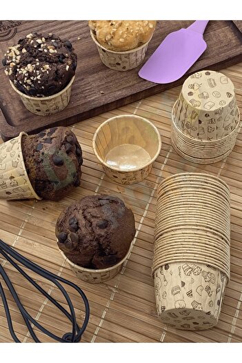 Yusuf Dirik YD Party Supplies Desenli Muffin Kek Kalıbı 50 Adet 50x39