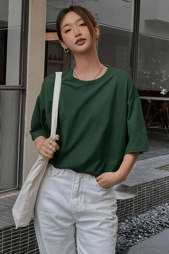Teenage Millionaire Γυναικείο μπλουζάκι Nefti Basic Plain Unprinted Oversize Salas