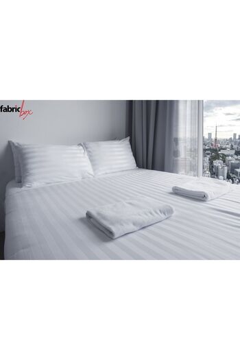 Fabric Box Vanir Hotel Bed Sheet 83 Thread 1 Cm Striped Satin