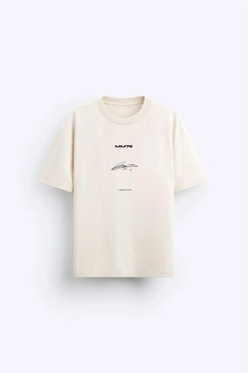 The Champ Clothing Ανδρικό μπλουζάκι με στάμπα Oversize Beige